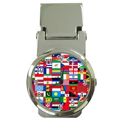 Flags Countries International Money Clip Watches