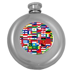 Flags Countries International Round Hip Flask (5 Oz) by Sapixe