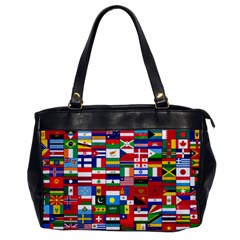 Flags Countries International Oversize Office Handbag by Sapixe