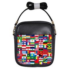 Flags Countries International Girls Sling Bag by Sapixe