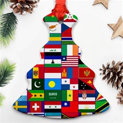 Flags Countries International Christmas Tree Ornament (two Sides) by Sapixe