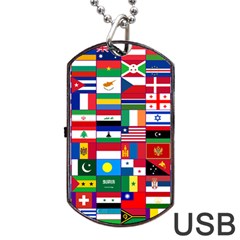 Flags Countries International Dog Tag Usb Flash (two Sides) by Sapixe