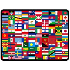 Flags Countries International Double Sided Fleece Blanket (large)  by Sapixe