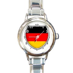 Flag German Germany Country Symbol Round Italian Charm Watch by Sapixe