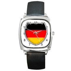 Flag German Germany Country Symbol Square Metal Watch by Sapixe