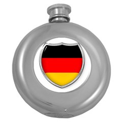 Flag German Germany Country Symbol Round Hip Flask (5 Oz) by Sapixe