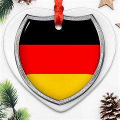 Flag German Germany Country Symbol Heart Ornament (two Sides) by Sapixe