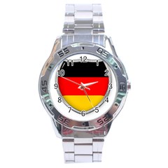 Flag German Germany Country Symbol Stainless Steel Analogue Watch by Sapixe