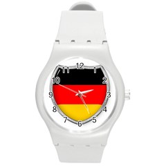 Flag German Germany Country Symbol Round Plastic Sport Watch (m) by Sapixe