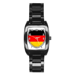 Flag German Germany Country Symbol Stainless Steel Barrel Watch by Sapixe