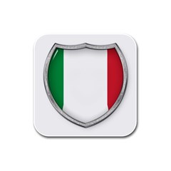 Flag Italy Country Italian Symbol Rubber Square Coaster (4 Pack)  by Sapixe