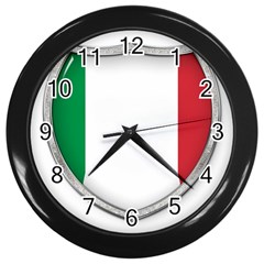 Flag Italy Country Italian Symbol Wall Clock (black) by Sapixe