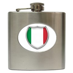 Flag Italy Country Italian Symbol Hip Flask (6 Oz) by Sapixe