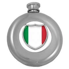 Flag Italy Country Italian Symbol Round Hip Flask (5 Oz) by Sapixe