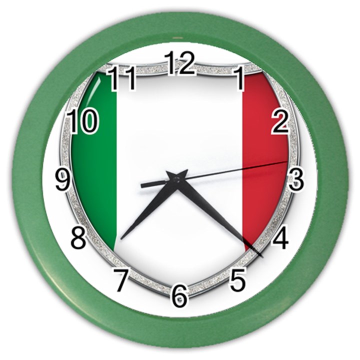 Flag Italy Country Italian Symbol Color Wall Clock