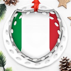 Flag Italy Country Italian Symbol Ornament (round Filigree) by Sapixe