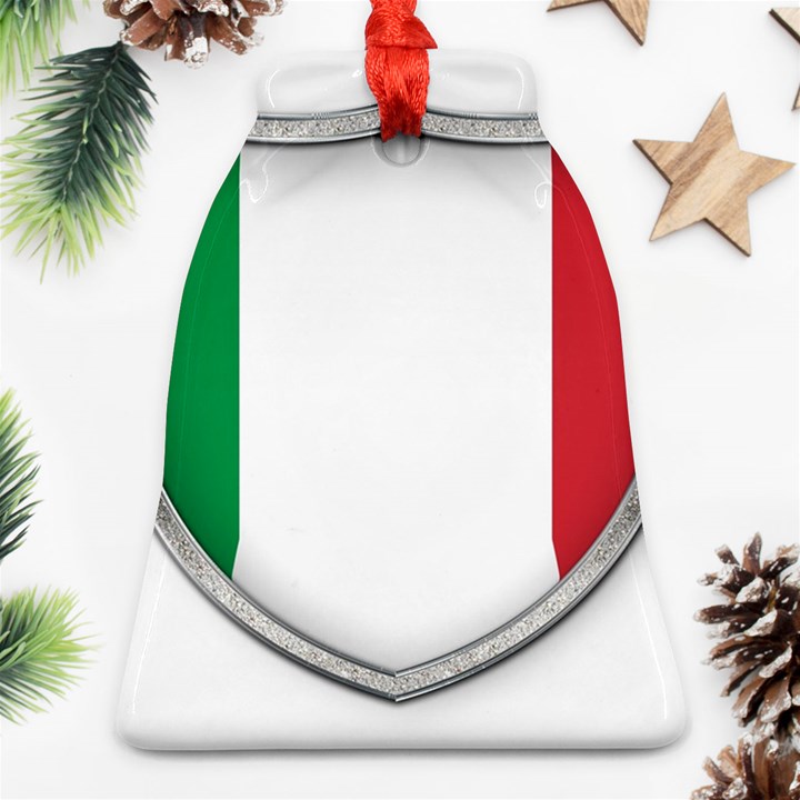 Flag Italy Country Italian Symbol Bell Ornament (Two Sides)