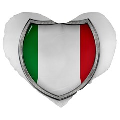 Flag Italy Country Italian Symbol Large 19  Premium Heart Shape Cushions by Sapixe