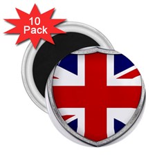 Flag Union Jack Uk British Symbol 2 25  Magnets (10 Pack)  by Sapixe