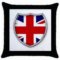 Flag Union Jack Uk British Symbol Throw Pillow Case (black) by Sapixe