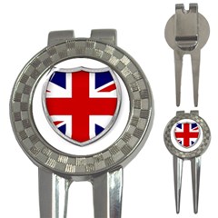 Flag Union Jack Uk British Symbol 3-in-1 Golf Divots by Sapixe