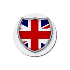 Flag Union Jack Uk British Symbol Rubber Round Coaster (4 Pack)  by Sapixe