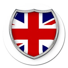 Flag Union Jack Uk British Symbol Magnet 5  (round) by Sapixe