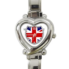 Flag Union Jack Uk British Symbol Heart Italian Charm Watch by Sapixe