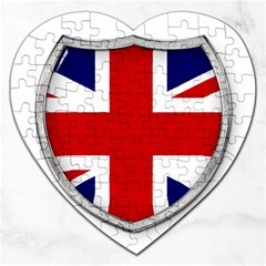 Flag Union Jack Uk British Symbol Jigsaw Puzzle (heart)