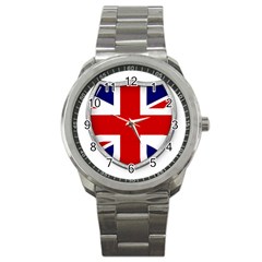 Flag Union Jack Uk British Symbol Sport Metal Watch by Sapixe