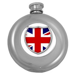 Flag Union Jack Uk British Symbol Round Hip Flask (5 Oz) by Sapixe