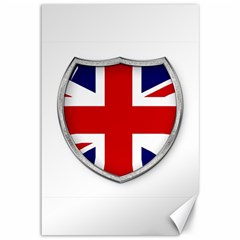 Flag Union Jack Uk British Symbol Canvas 12  X 18  by Sapixe