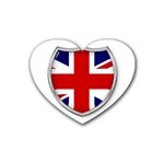 Flag Union Jack Uk British Symbol Heart Coaster (4 pack)  Front