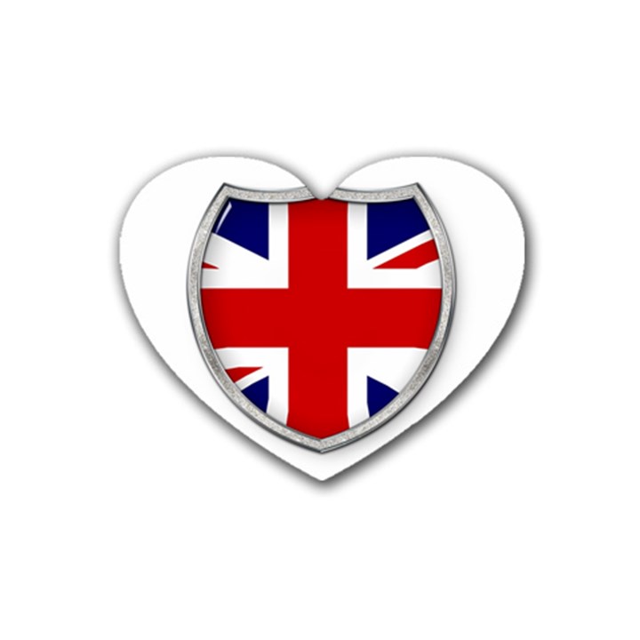 Flag Union Jack Uk British Symbol Heart Coaster (4 pack) 