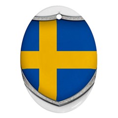 Flag Sweden Country Swedish Symbol Oval Ornament (Two Sides)