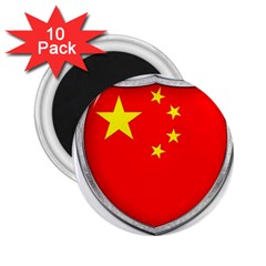 Flag China Country Nation Asia 2 25  Magnets (10 Pack)  by Sapixe