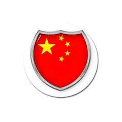 Flag China Country Nation Asia Magnet 3  (round) by Sapixe