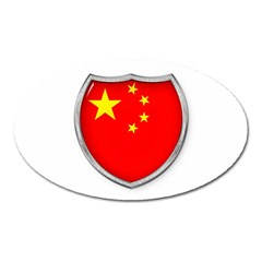 Flag China Country Nation Asia Oval Magnet by Sapixe