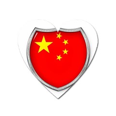 Flag China Country Nation Asia Heart Magnet by Sapixe