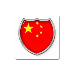 Flag China Country Nation Asia Square Magnet by Sapixe