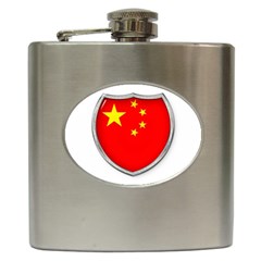 Flag China Country Nation Asia Hip Flask (6 Oz) by Sapixe