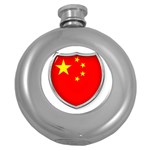 Flag China Country Nation Asia Round Hip Flask (5 oz) Front