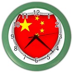 Flag China Country Nation Asia Color Wall Clock Front