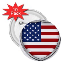 Flag Usa America American National 2 25  Buttons (10 Pack)  by Sapixe