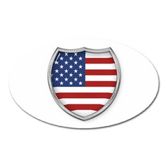 Flag Usa America American National Oval Magnet by Sapixe