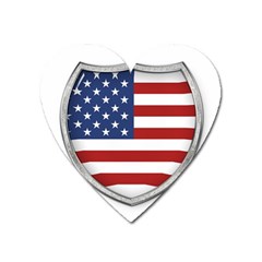 Flag Usa America American National Heart Magnet by Sapixe