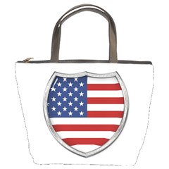 Flag Usa America American National Bucket Bag by Sapixe