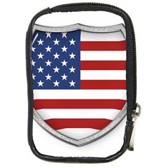 Flag Usa America American National Compact Camera Leather Case by Sapixe