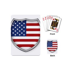 Flag Usa America American National Playing Cards Single Design (mini) by Sapixe