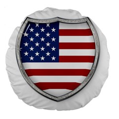 Flag Usa America American National Large 18  Premium Flano Round Cushions by Sapixe